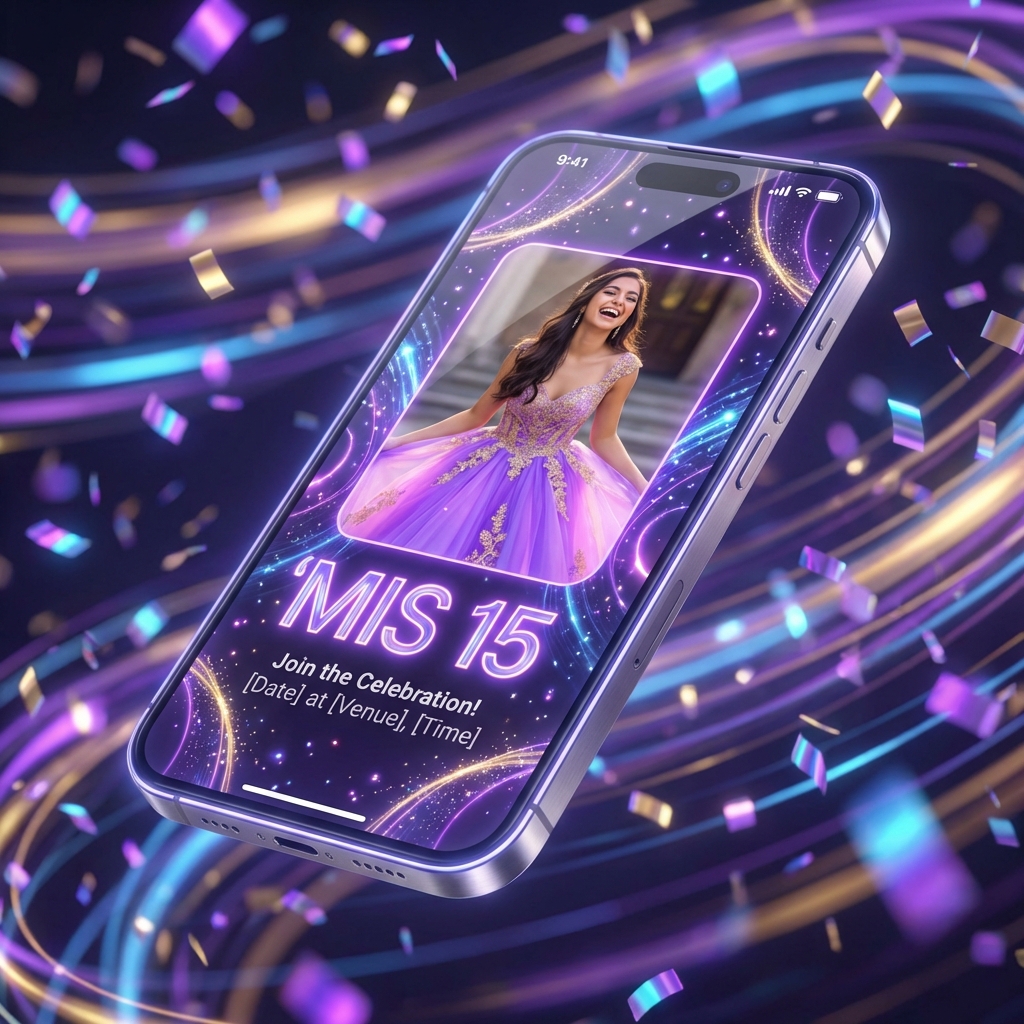 Invitación Digital Quinceañero